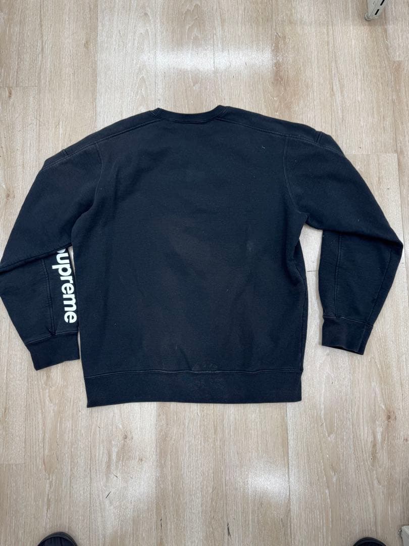 本日限定価格　Supreme 黒 クルーネック トレーナー