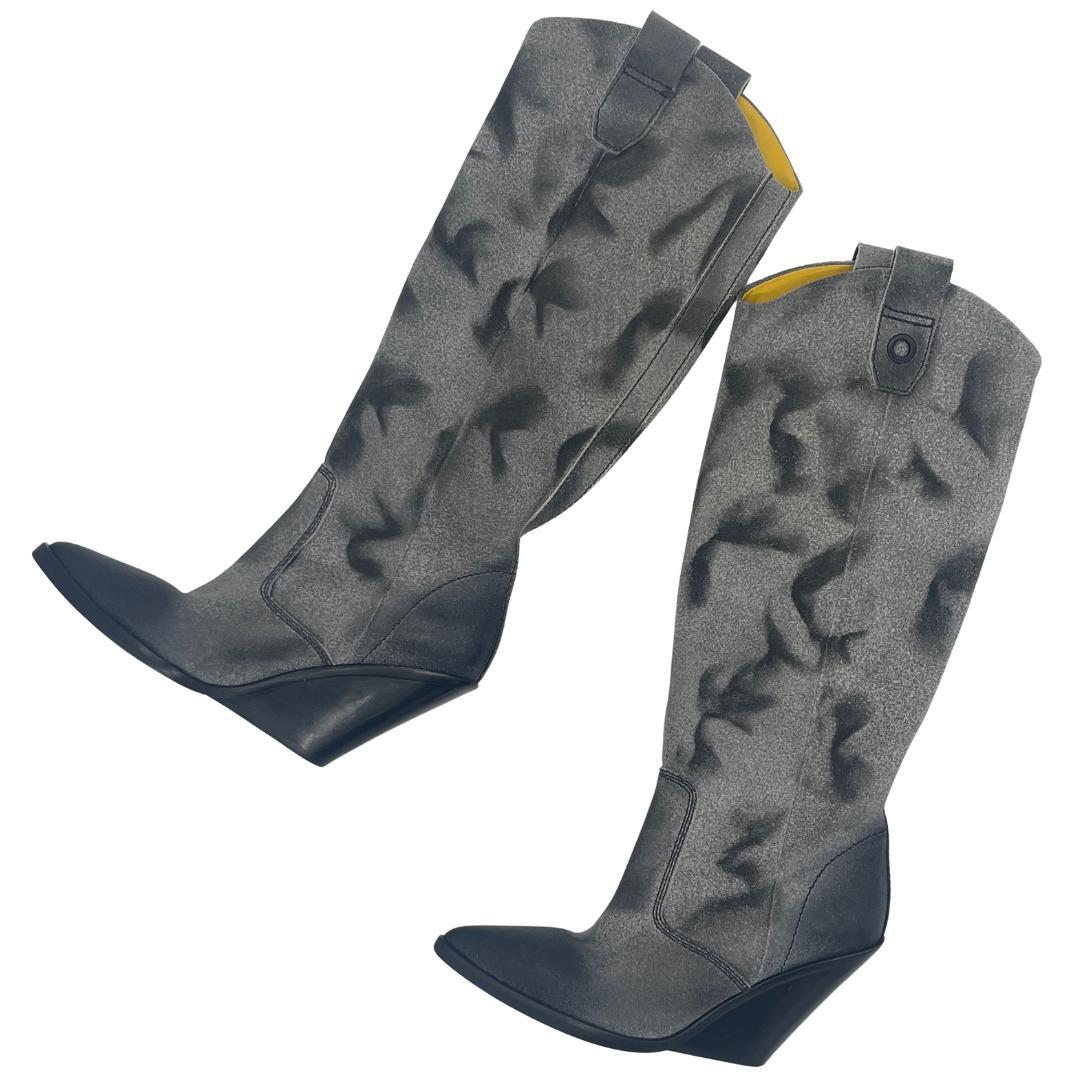 DIESEL ディーゼル ウェスタンブーツ 総柄 38