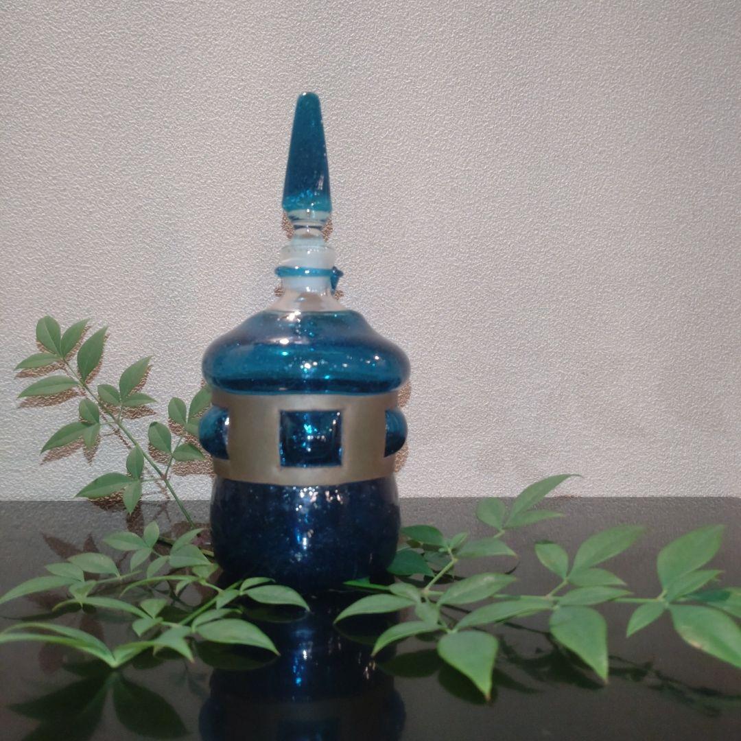 希少・秀逸品!! 小谷ブルー・銅巻き瓶　小谷眞三作品（倉敷ガラス）