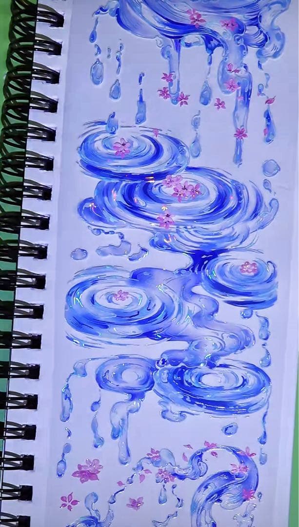 【9423】海外　3/5/巻　貝殻光マスキングテープ　水滴　一部半透明　装飾系