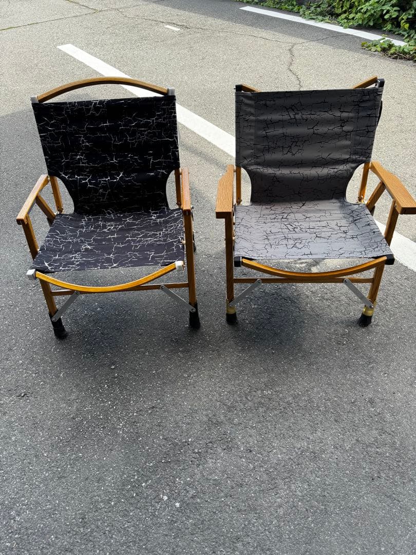 カーミットチェア二脚セットシート張り替え済みノビタ付き