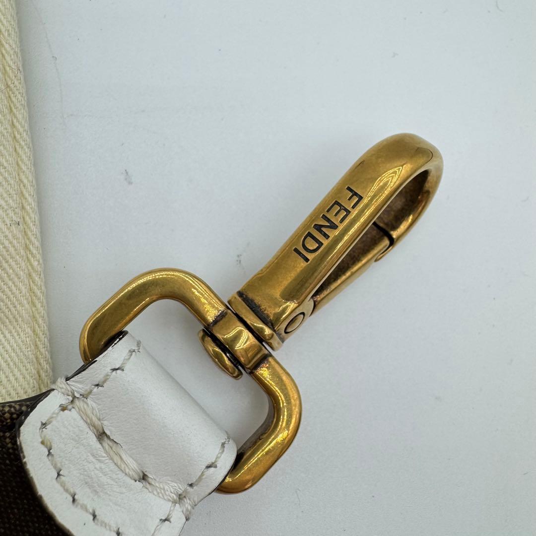 【保管袋付き】FENDI ストラップユー　FILA コラボ　レザー　ハンドル