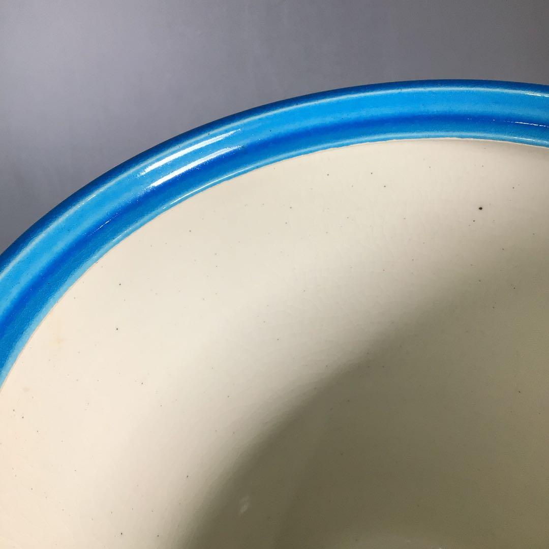 Ｎ６６５　水指　『平安　手塚祥堂造』『即中斎好写』『浅黄交趾』『末広水指』　共箱