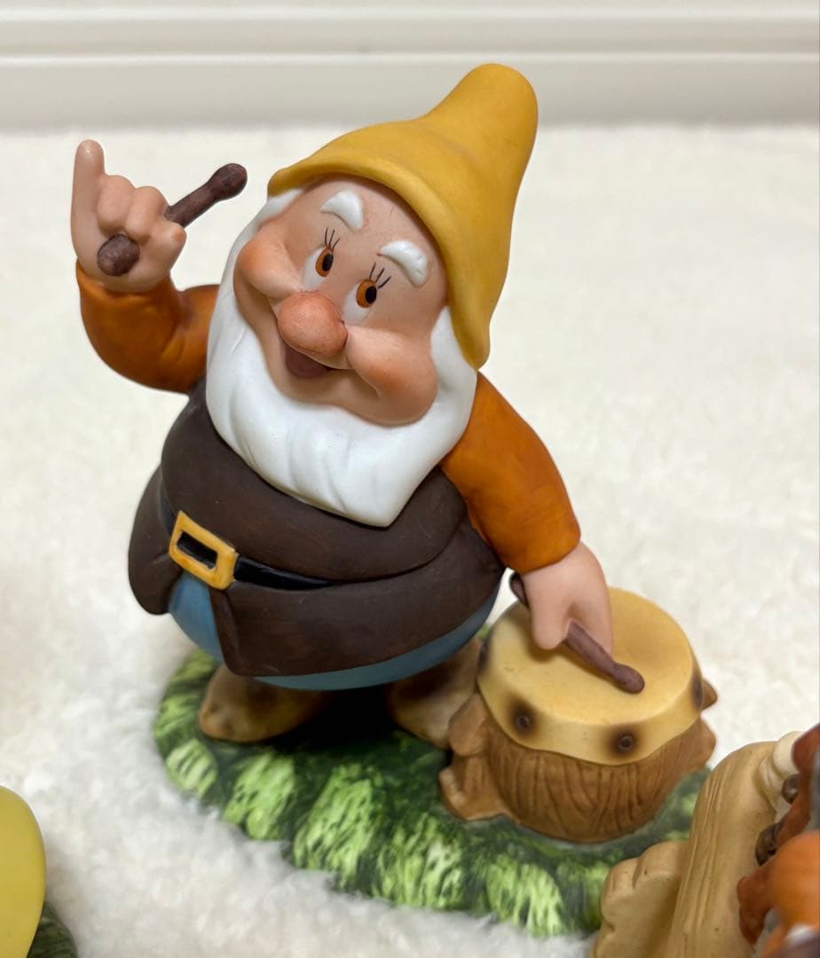 【希少】 白雪姫 7人の小人　加藤工芸　陶器　置物　ガーデンオーナメント　白雪姫