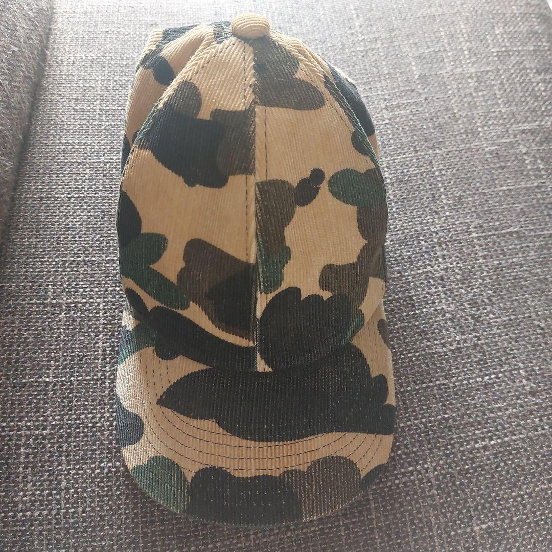 A BATHING APE初期 カモフラ迷彩コーデュロイキャップL