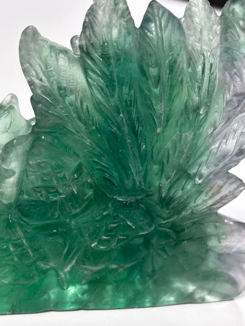 フロライト九尾置き物天然石