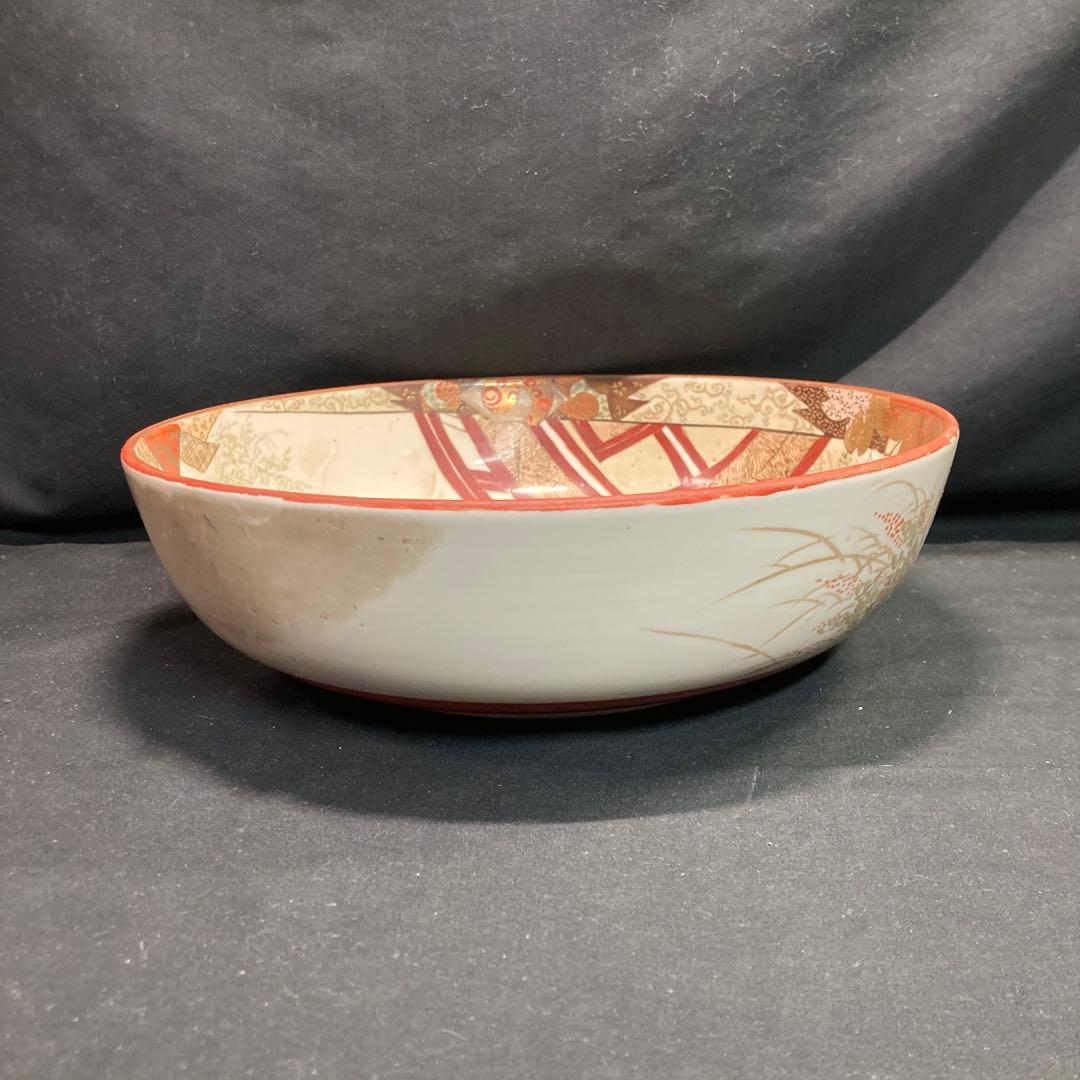 《九谷焼》加賀九谷製 金彩染錦 武者絵 大鉢 3サイズセット