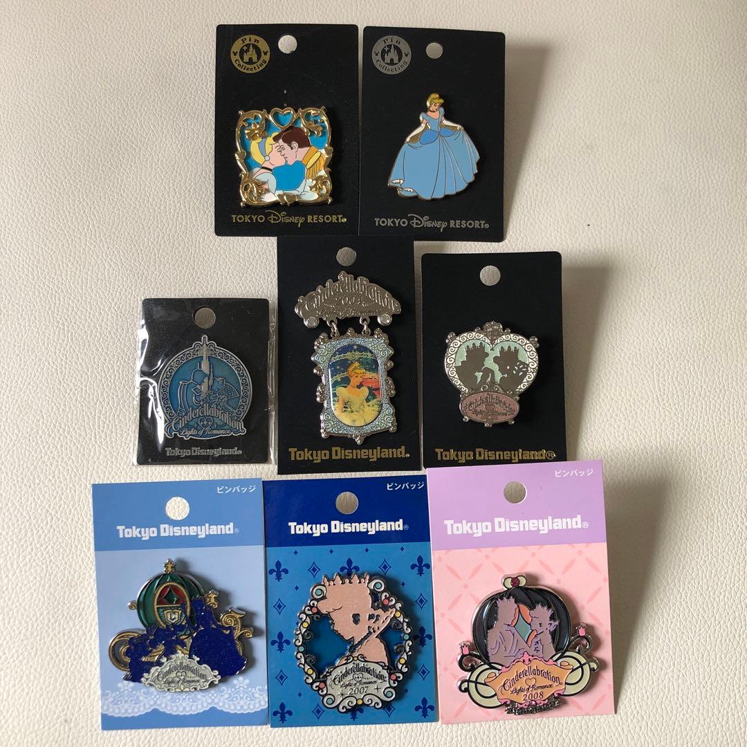 ディズニーリゾート シンデレラ&シンデレラブレーション　ピンバッジ 8点
