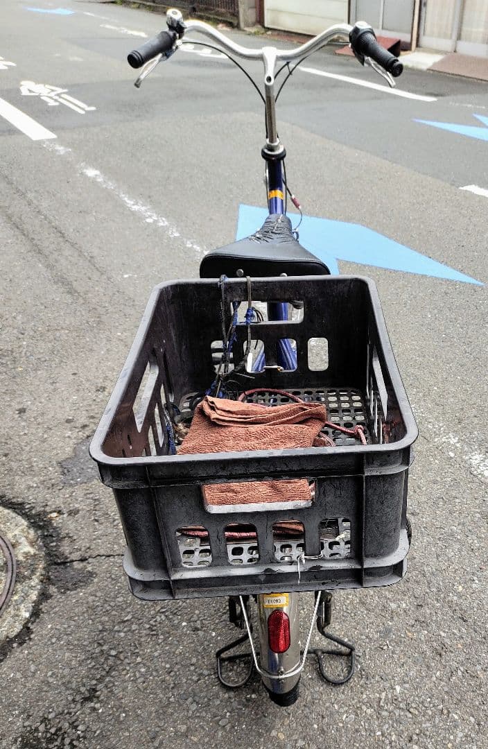 ブリヂストン 自転車 22インチ 後カゴ付き 美品 シニア 大人用自転車