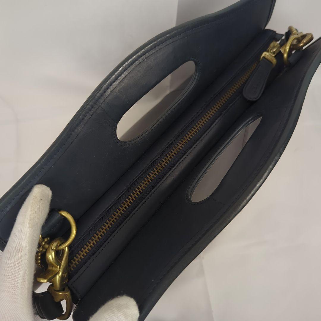 【希少】OLD COACH オール レザー ショルダー ビジネス ハンドバッグ