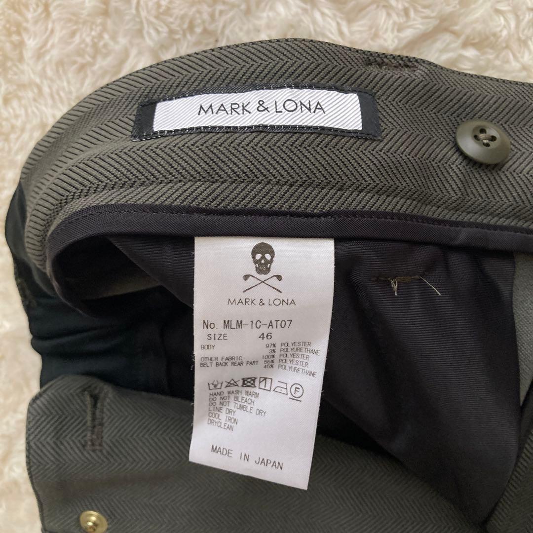 美品！MARK&LONAマークアンドロナ　サイドロゴ　ストレッチパンツ　46