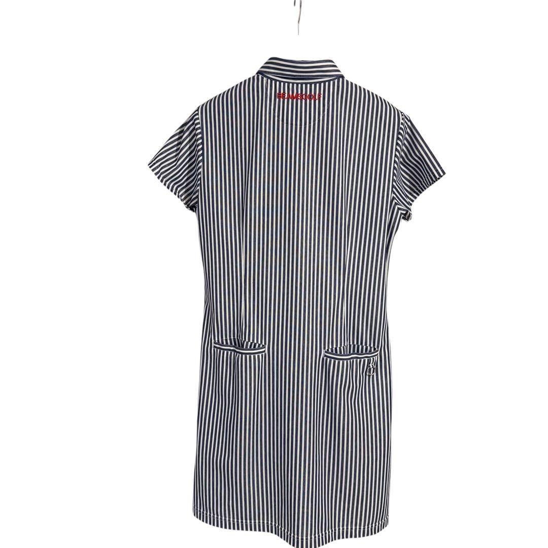 BEAMS GOLF PURPLE LABELトリコット ストライプ ワンピース