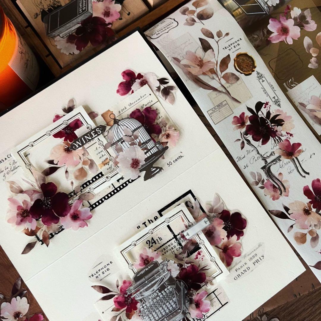 壹洱原创《花韵流年》海外マスキングテープ　マステ 【2205】