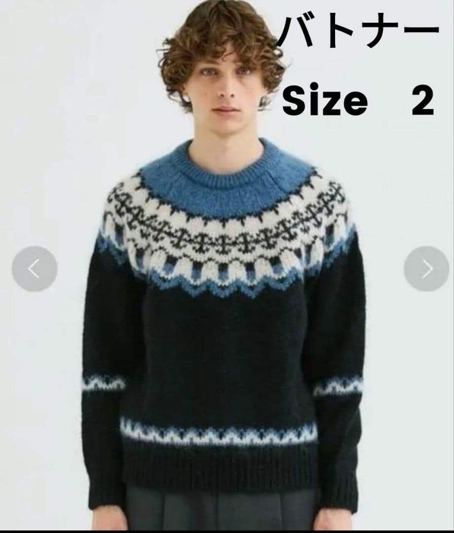 美品　BATONER ノルディック柄　モヘア　アルパカ　ニット　ノルディック