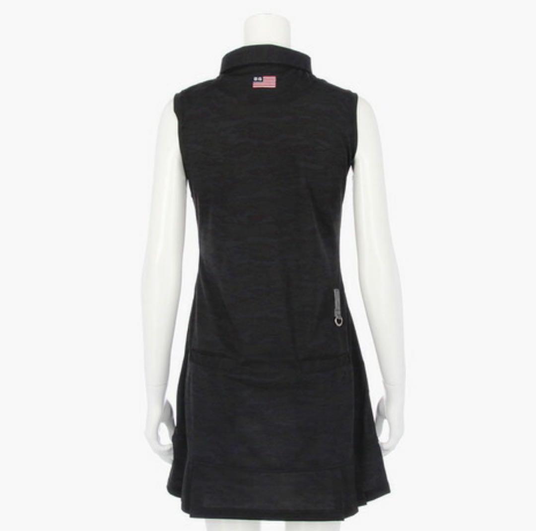 BRIEFING ポロワンピース 黒 フリル裾 S ブリーフィング