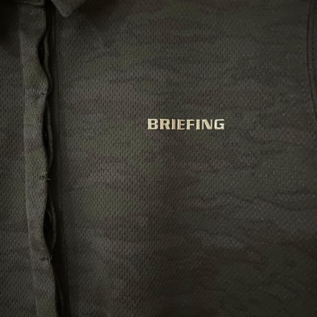 BRIEFING ポロワンピース 黒 フリル裾 S ブリーフィング