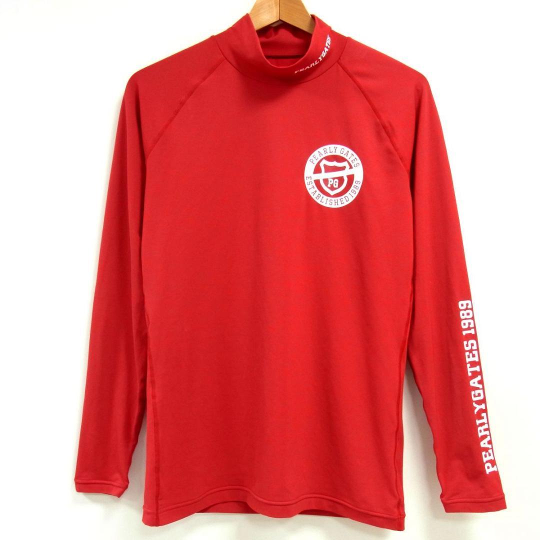✈ パーリーゲイツ　 ロゴ　アンダーシャツ カットソー　レッド　メンズ M　4