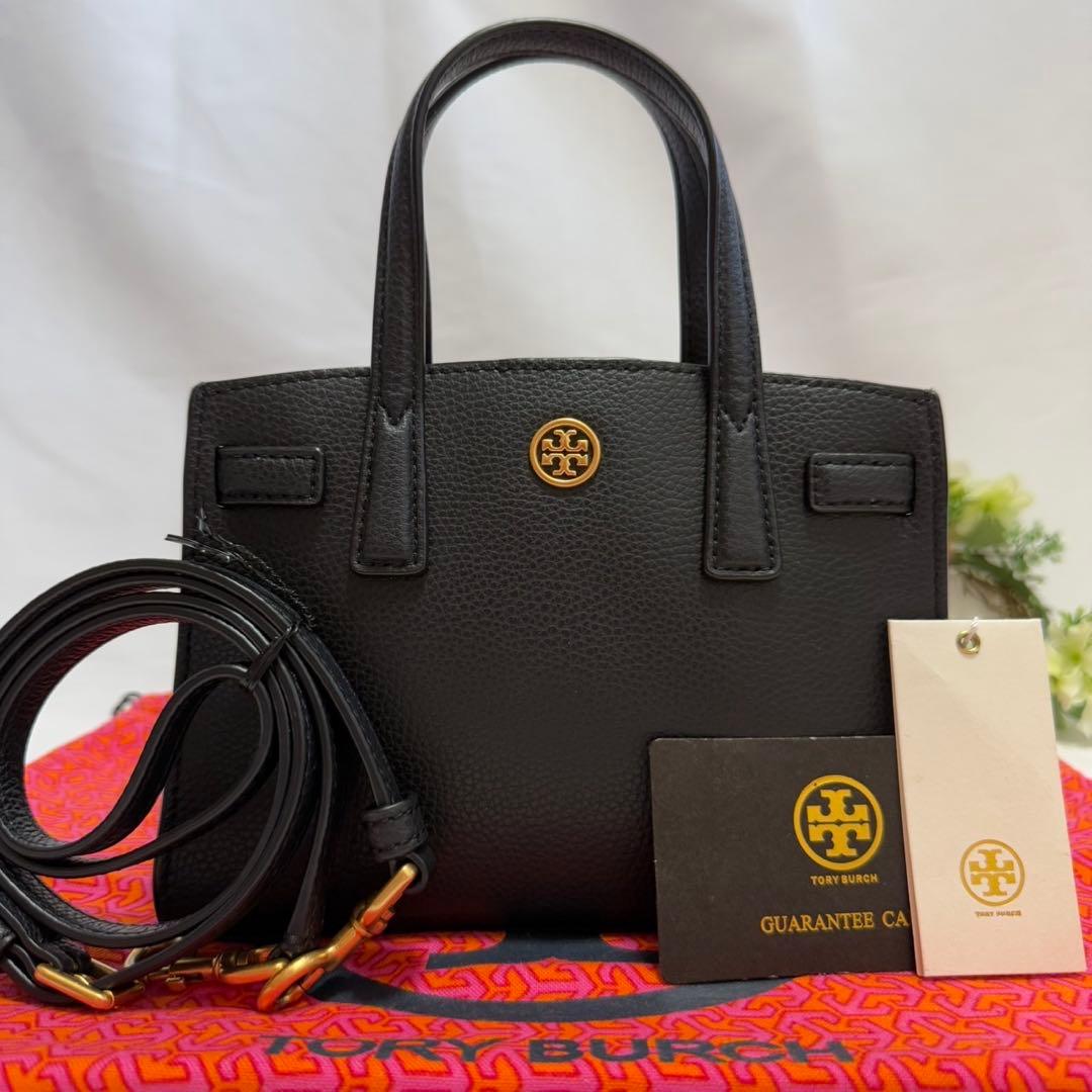 【新品同様】トリーバーチ ウォーカー マイクロサッチェル 2way バッグ 黒