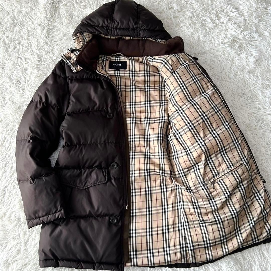 【極美品】バーバリーブラックレーベル　ダウンジャケット　ブラウン　L相当