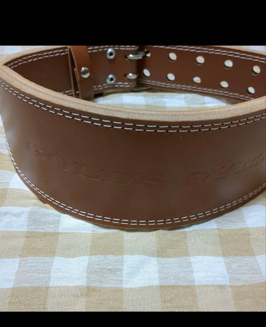 Gold's Gym トレーニングパワーベルト ブラウン