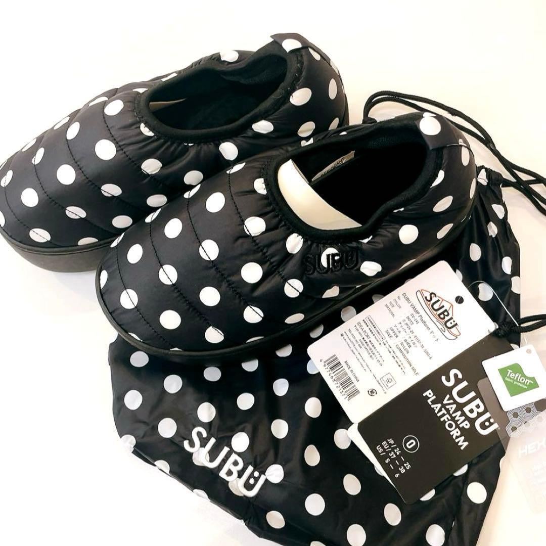 subu SUBU スブ　レイ着用　厚底　DOT ドット 水玉 24　25 新品