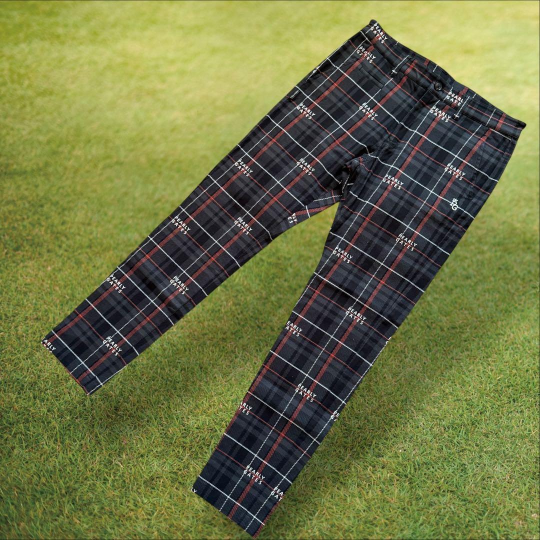 現行モデル　限定品　パーリーゲイツ　パンツ　M〜L相当　チェック　黒　原英莉花