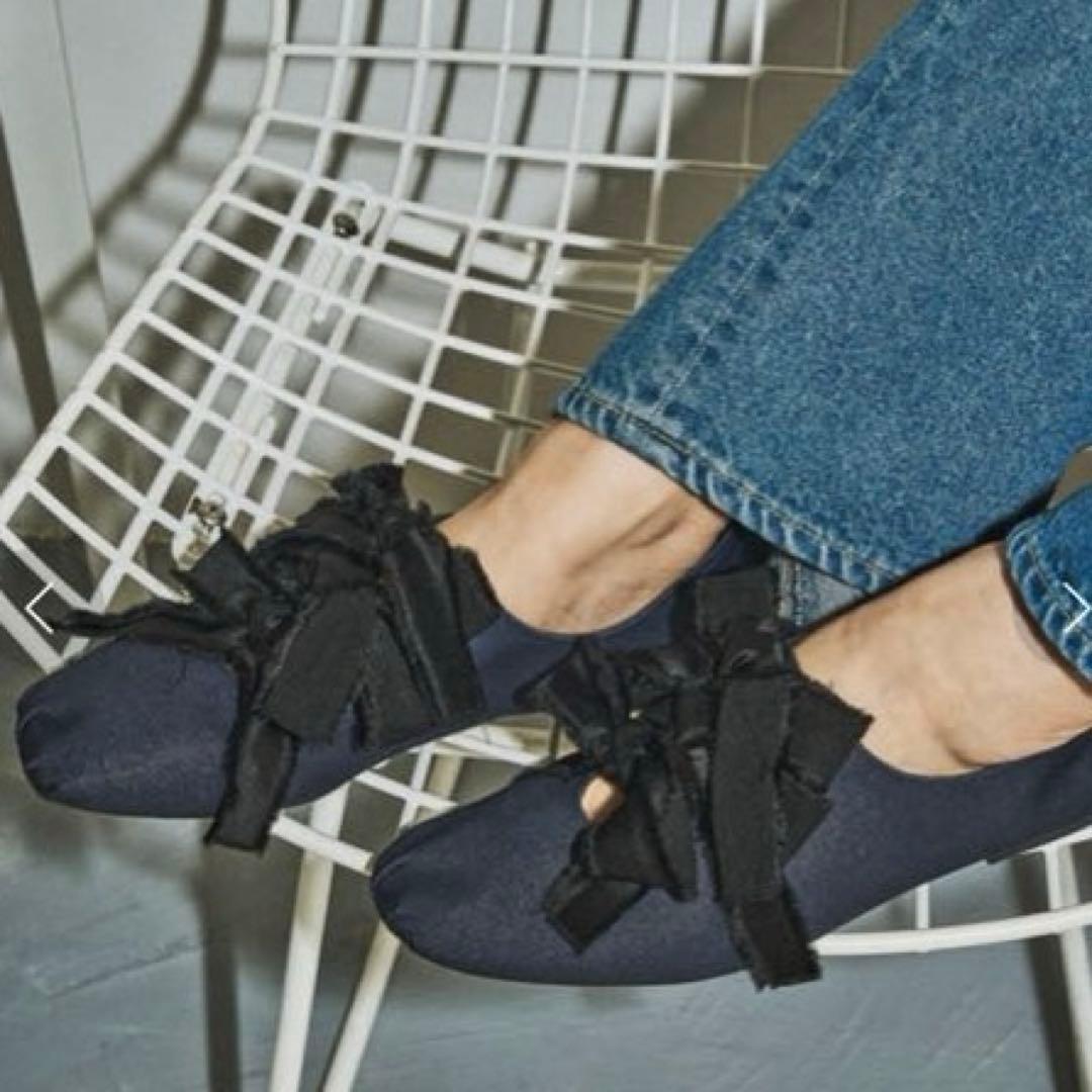 【新品，未使用】LE TALON GRISEサテンリボンバレリーナNo.1639