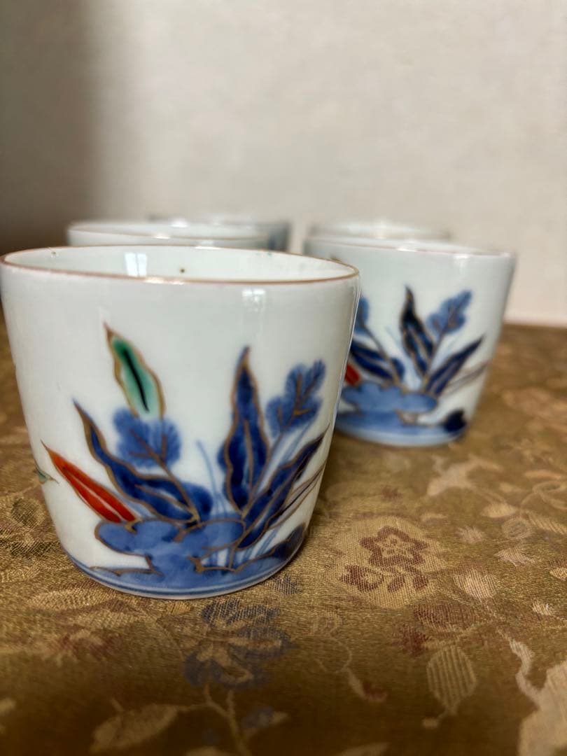 江戸時代古伊万里小ぶり蕎麦猪口５個