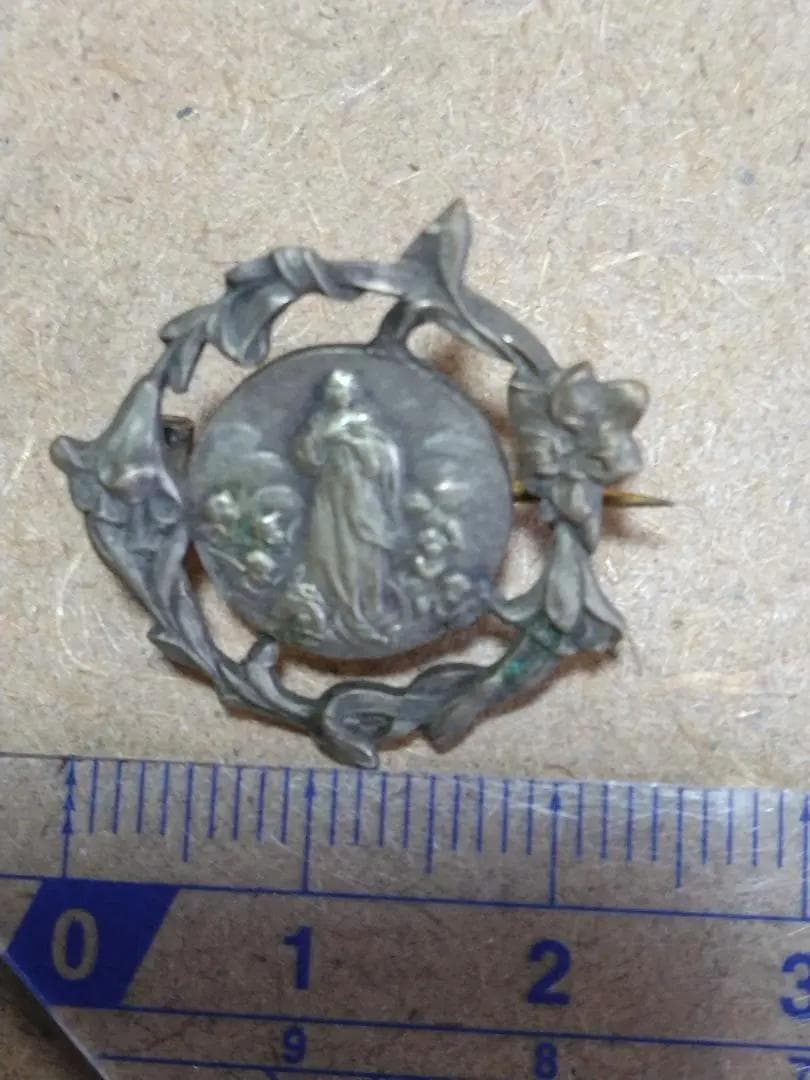 アンティーク　フランス 1930～40年代 ブローチ　聖品