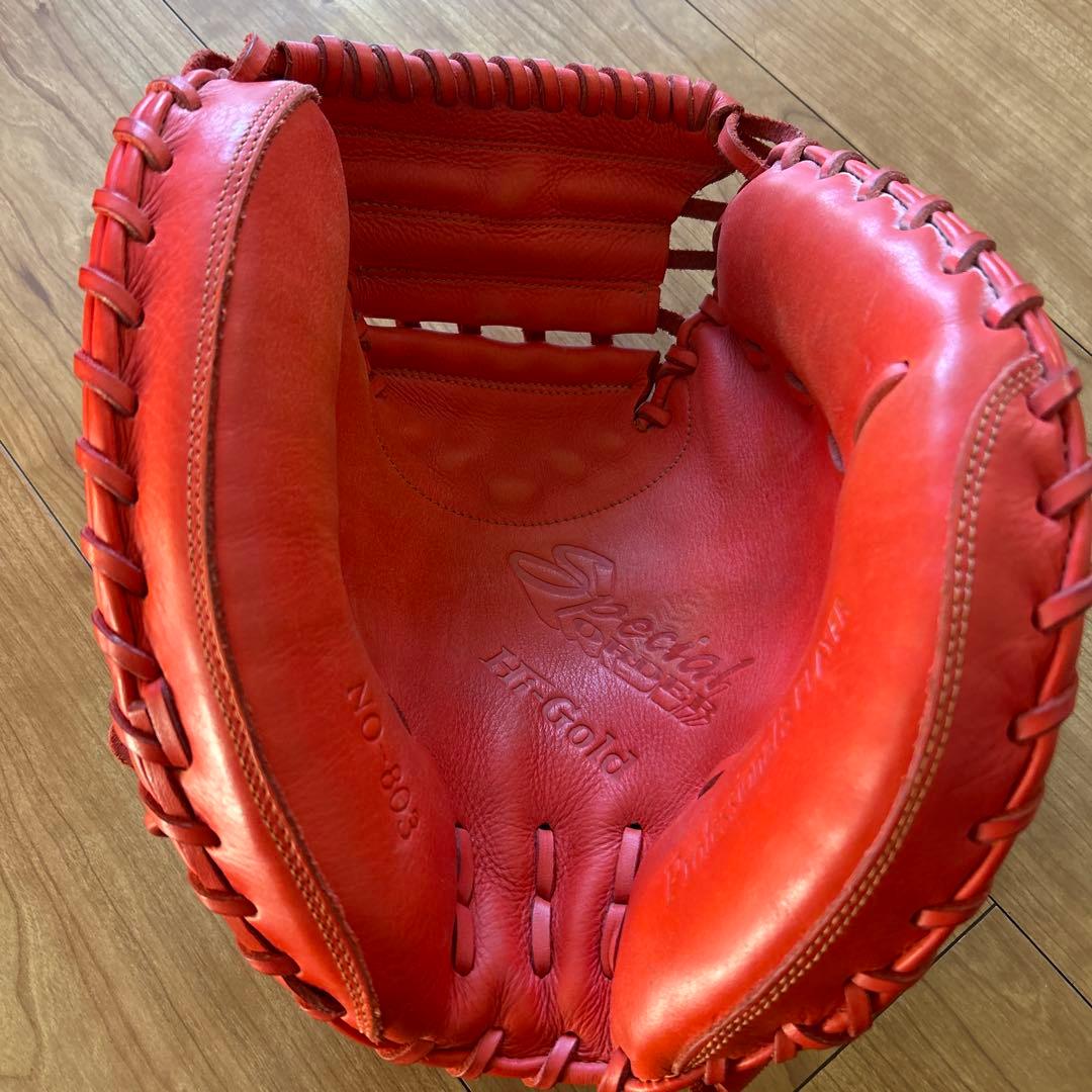 【美品】ハイゴールド 一般軟式キャッチャーミット