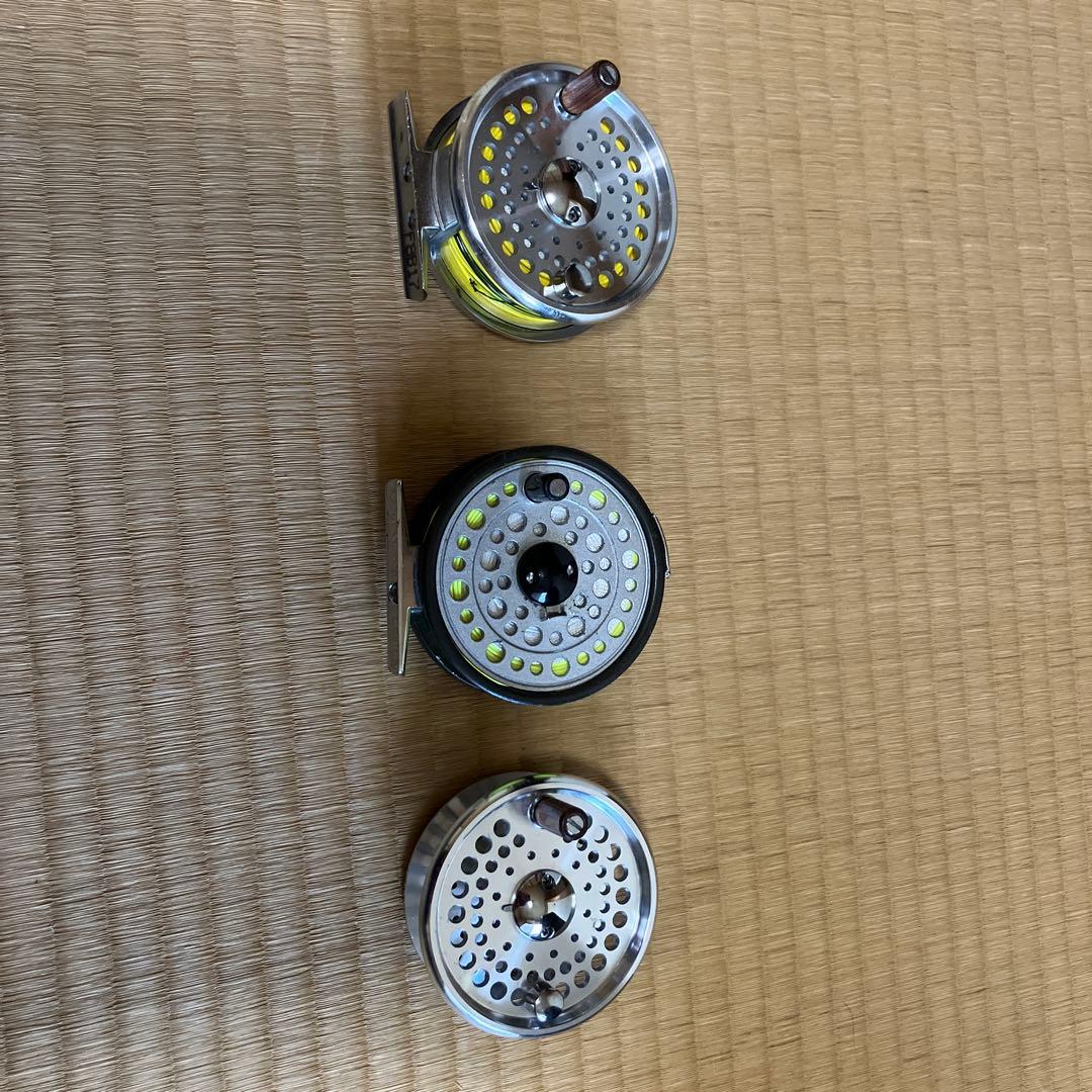 フライリール 3個セット シルバー/ブラック