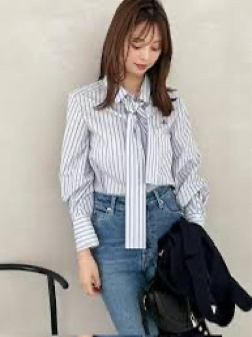 スナイデル　ボウタイシャツ　SAX