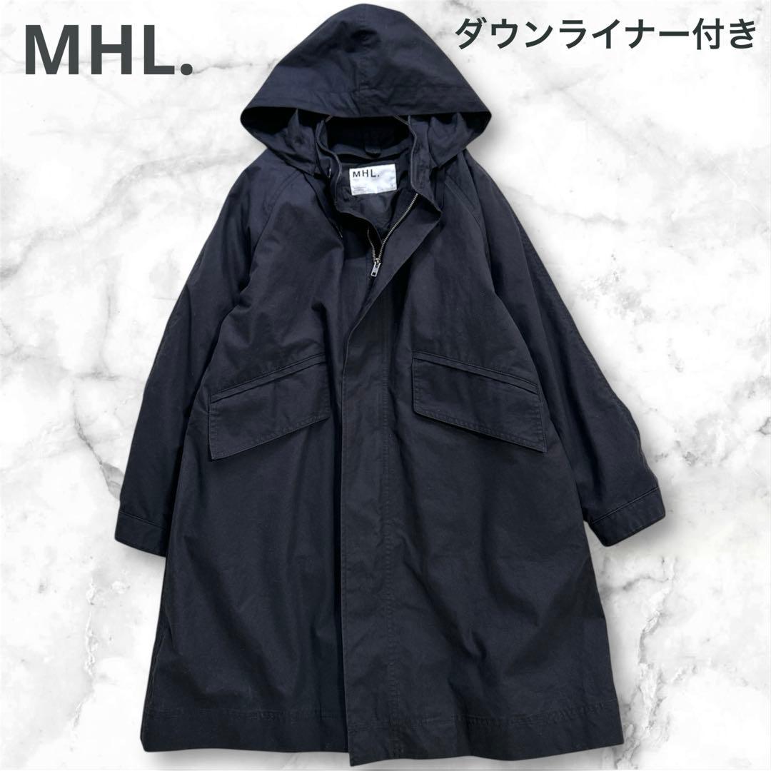 美品 マーガレットハウエル ダウンライナー付き 3WAY モッズコート 黒