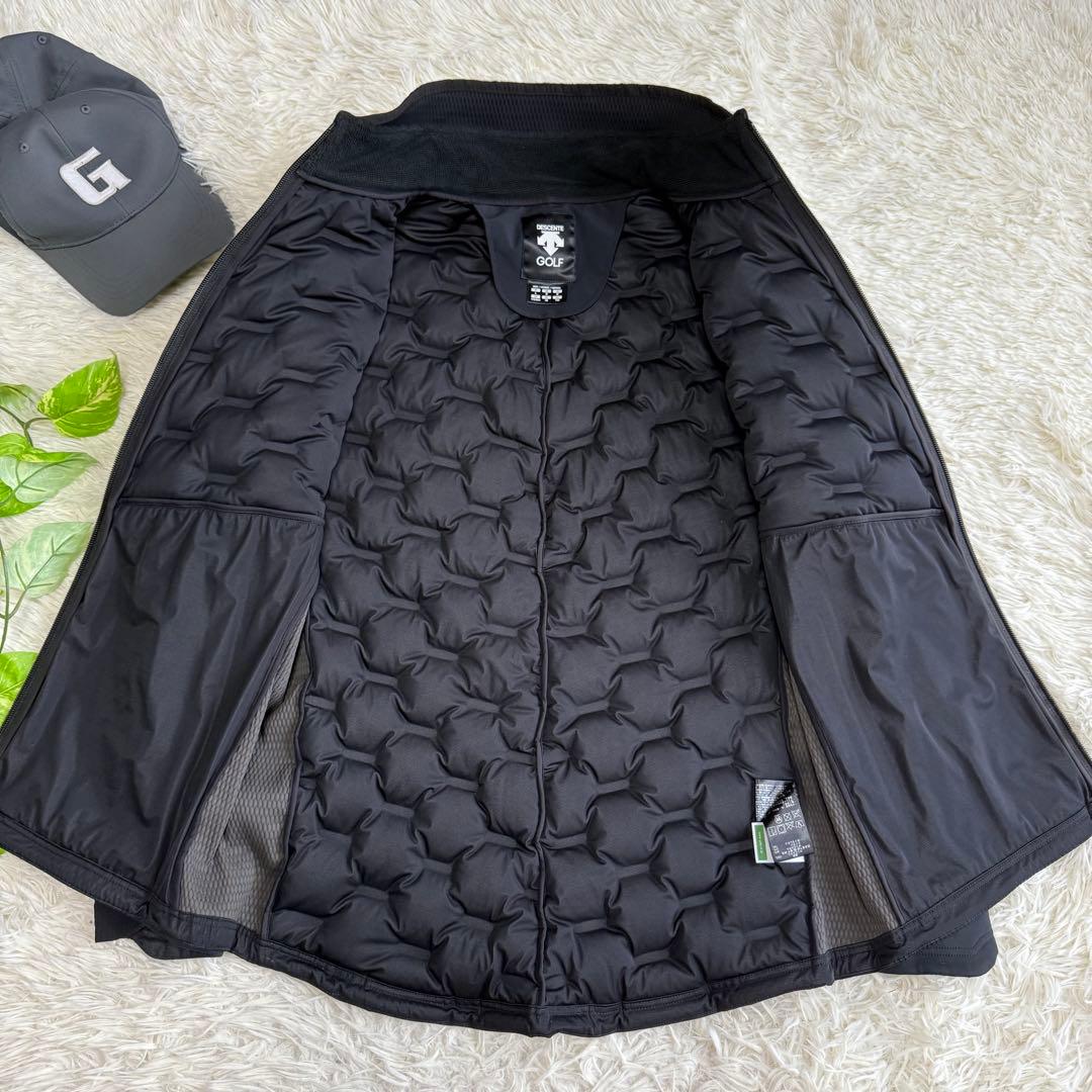 【デサントゴルフ】美品ダウンジャケット g-arc Lサイズ メンズ ブラック
