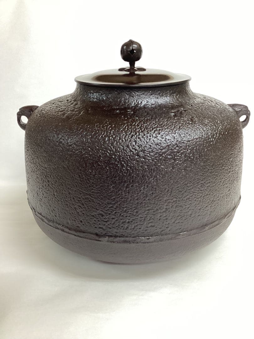 茶道具 新品 有美釜 炉用 阿弥陀堂 釜 化粧箱入