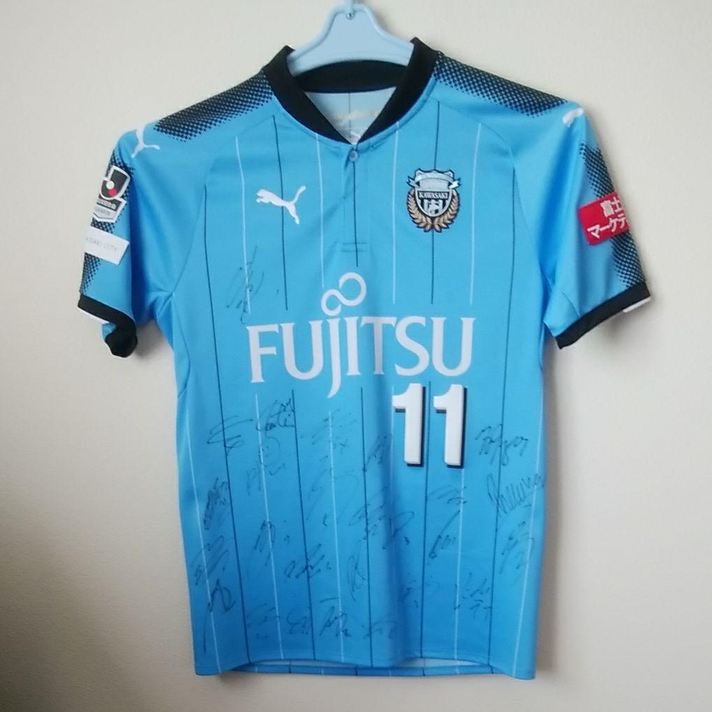【超貴重】サイン入2017川崎フロンターレユニフォーム初優勝　L　小林悠