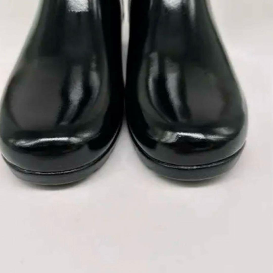 極美品✨ ハンター ショートレインブーツ　サイドベルト付 ブラック 25