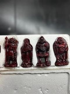 七福神 置物 セット ミニサイズ 開運 縁起物 赤塗り風 インテリア