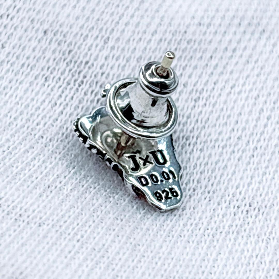 美品 Justin Davis ダイヤD 0.01 K18ポスト スカルピアス