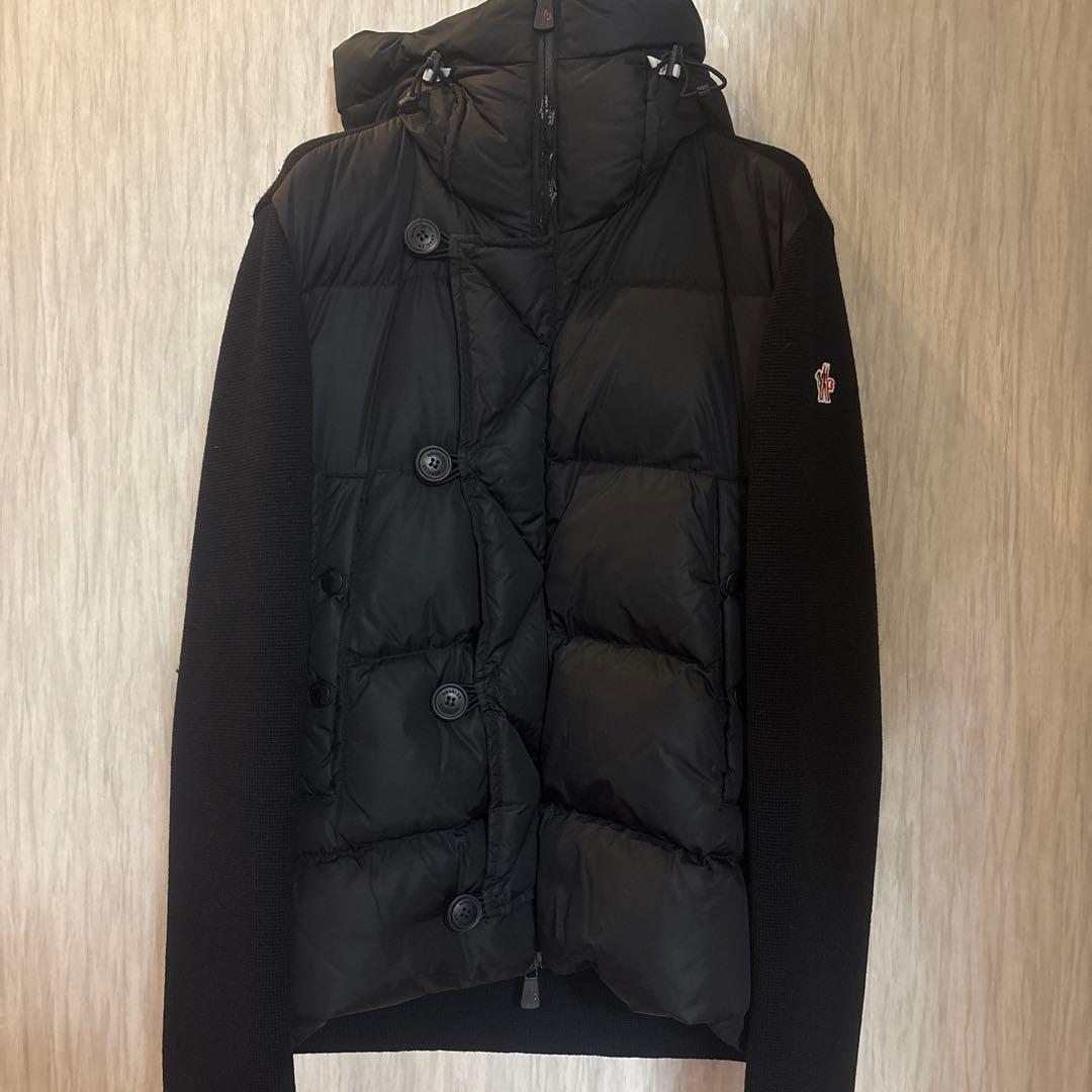【希少】MONCLER モンクレール 切り替えダウンジャケット ブラック M