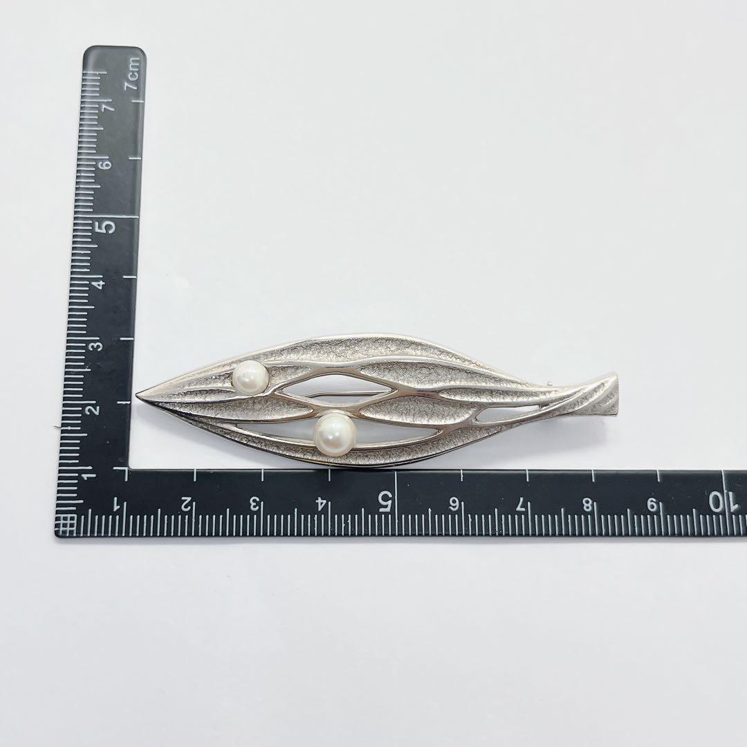 MIKIMOTO ミキモト パール　ブローチ　コサージュ　リーフ　葉