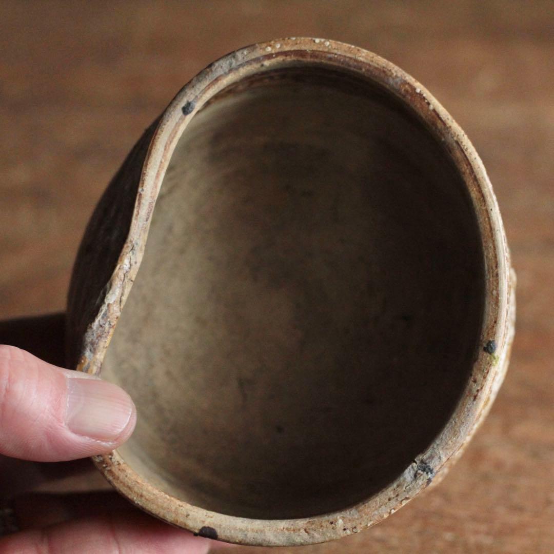 美濃 飴釉 半筒 茶碗 野香炉 江戸初〜前期 古美術 古道具 アンティーク