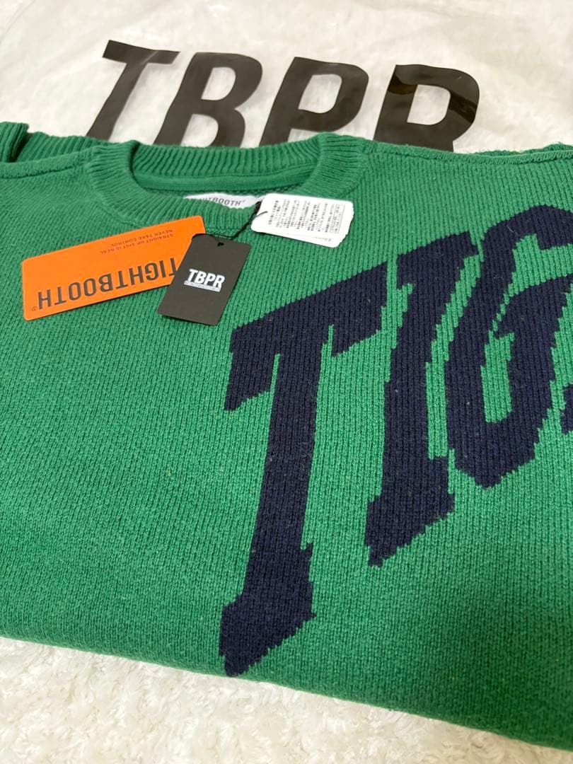 TBPR ⭐️ACID LOGO KNIT SWEATER グリーン　Lサイズ