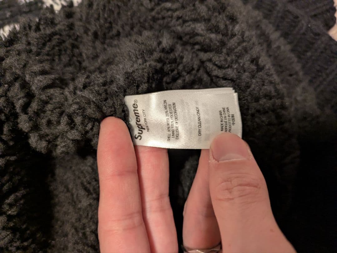 トップス Supreme FauxShearlingLined ZipUp Sweater