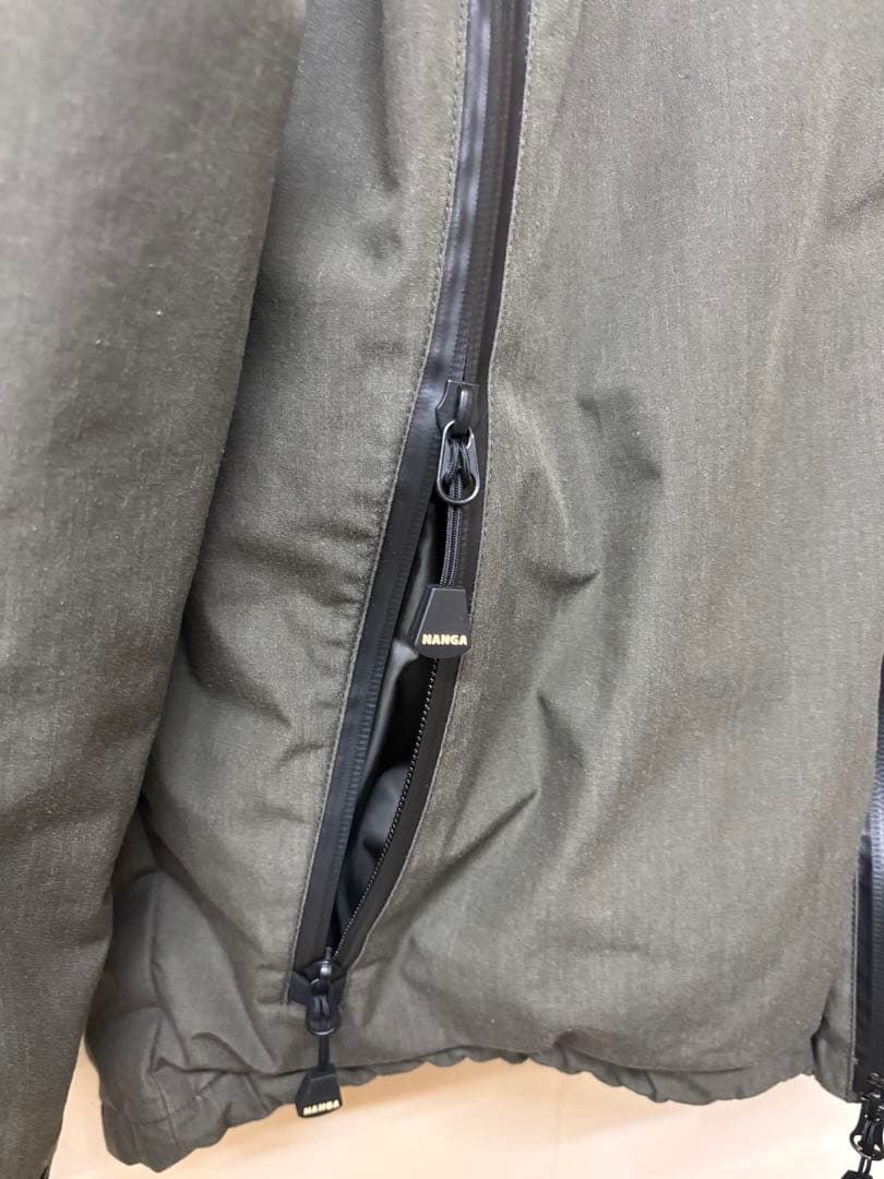 NANGA別注　HINOCリムフード　タキビダウン　カーキ色　XL 美品