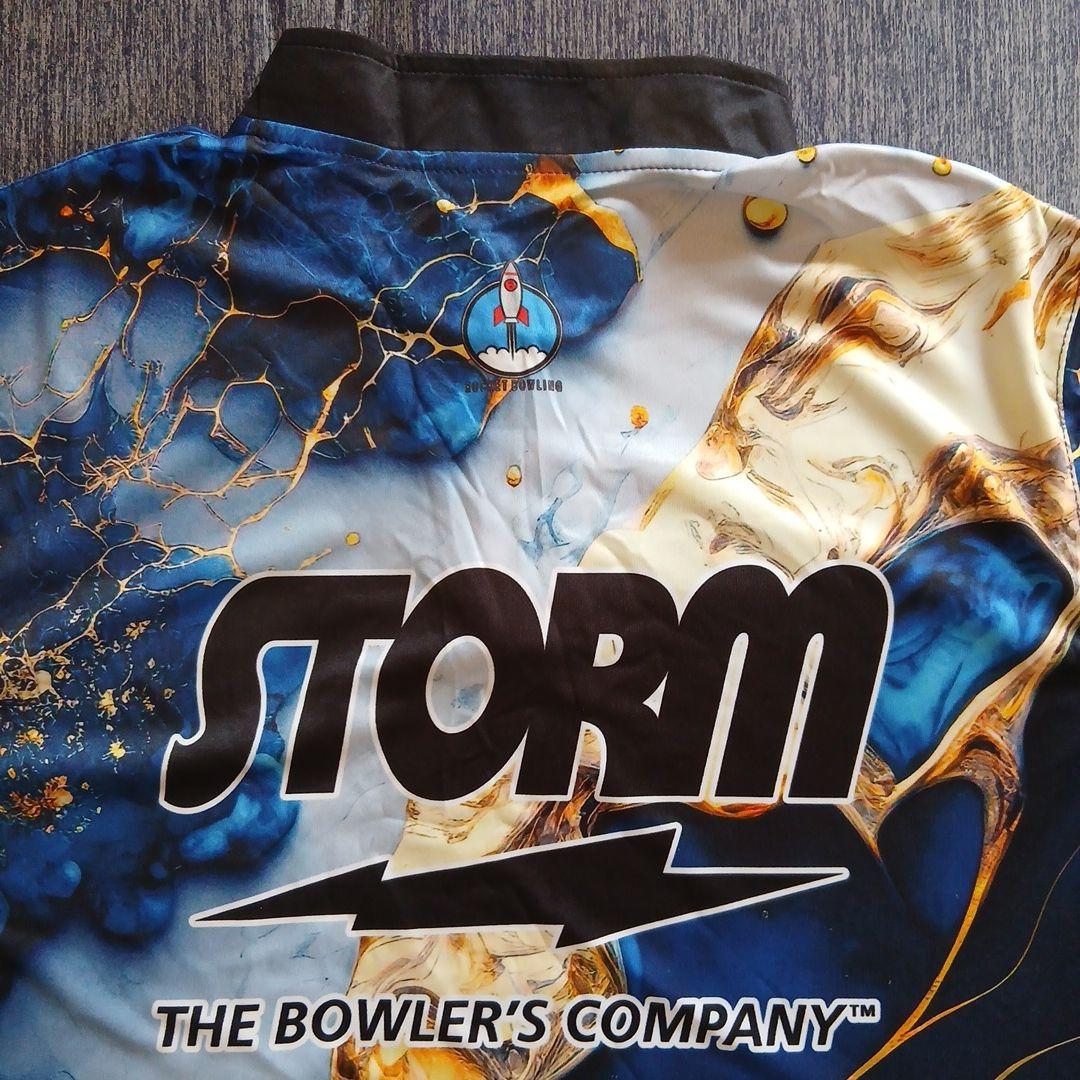 ✨新品✨ボウリングウェア　STORM　2XL　ブルー　マーブル　大きいサイズ