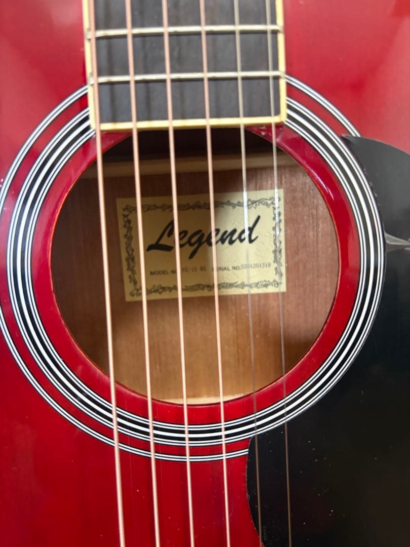 Legend アコースティックギター レッド/ブラック