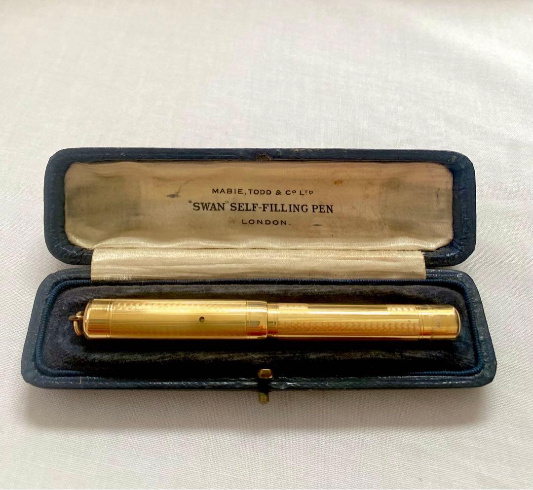 Mabie Todd Swan Self Filling Pen 14Kゴールド