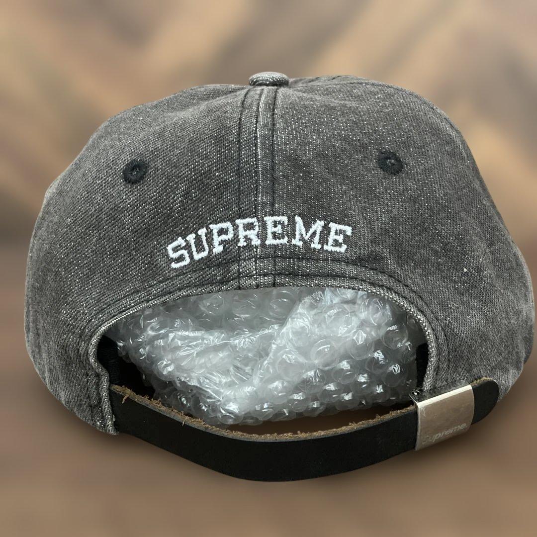 Supreme Washed Denim SLogo 6-Panel ブラック
