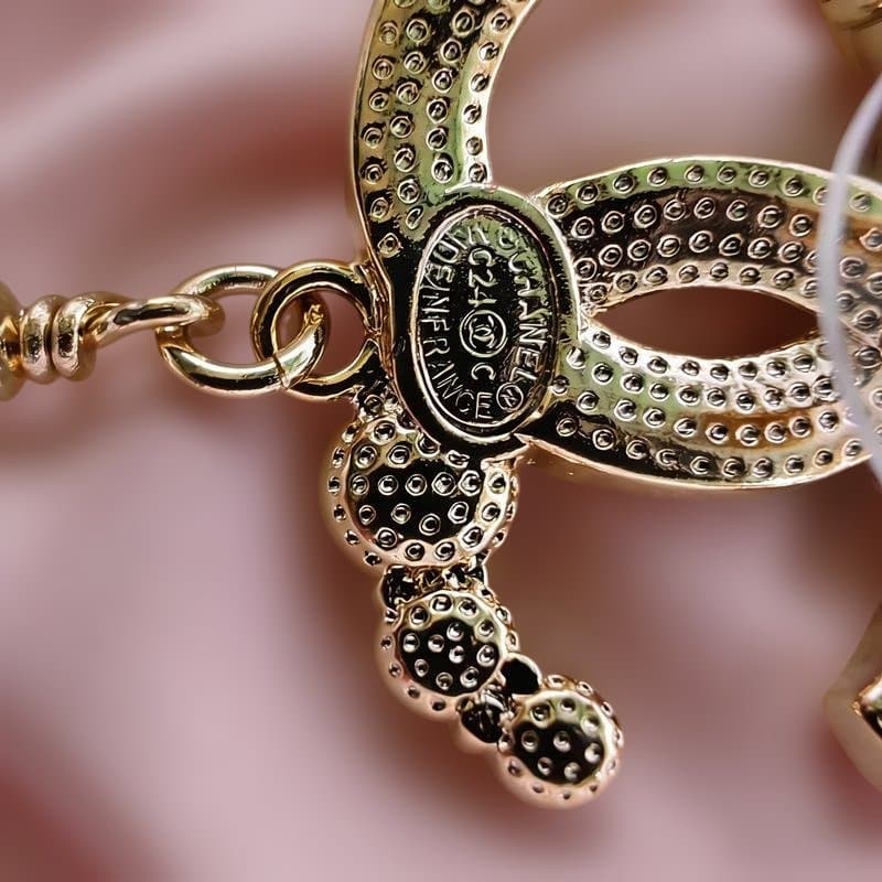 シャネル ピアス cc パール クリスタル